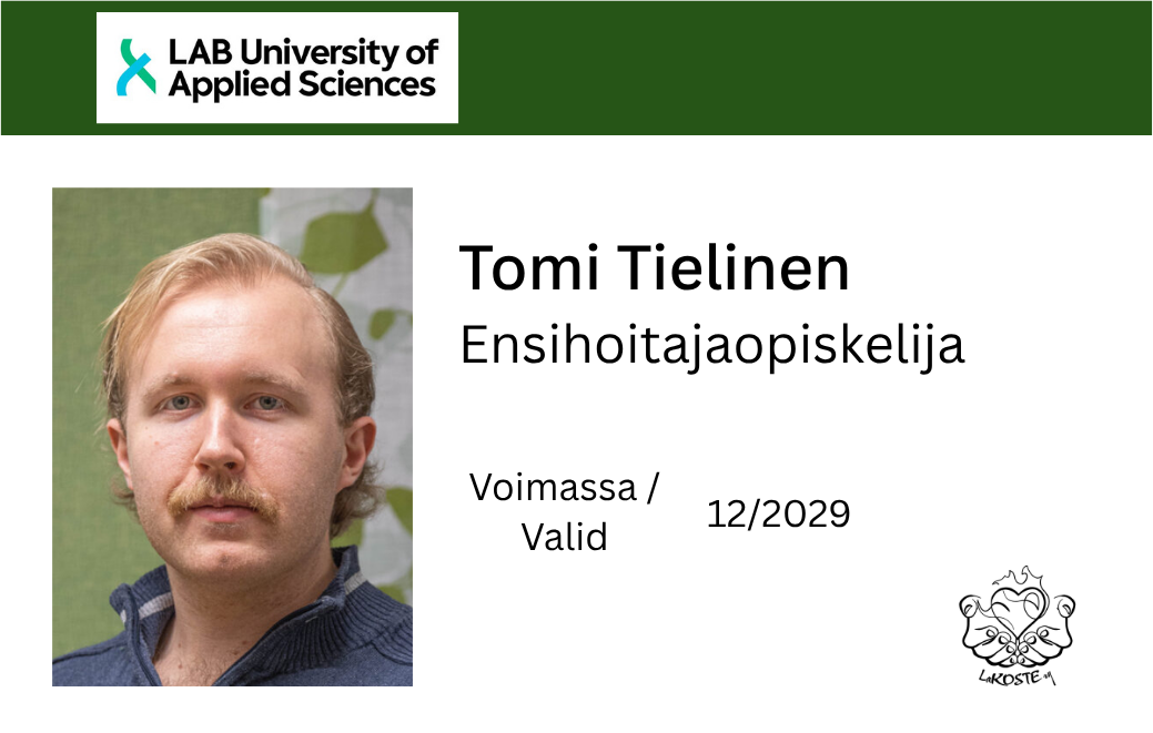 LaKOSTE ry työharjoittelukortti