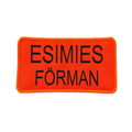 ESIMIES - FÖRMAN Selkäkyltti